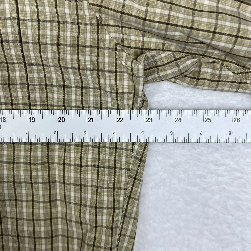 J Crew Shirt Mens Large L Yellow‎ Check Button Up Long Sleeve Casual Pure Cotton